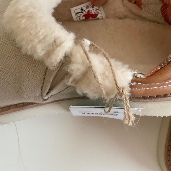 Sanuk Women's Cozy Vibe Low Wool Leather Comfort‎ Slippers 6 NEW w/ Tags No Box - Picture 13 of 16